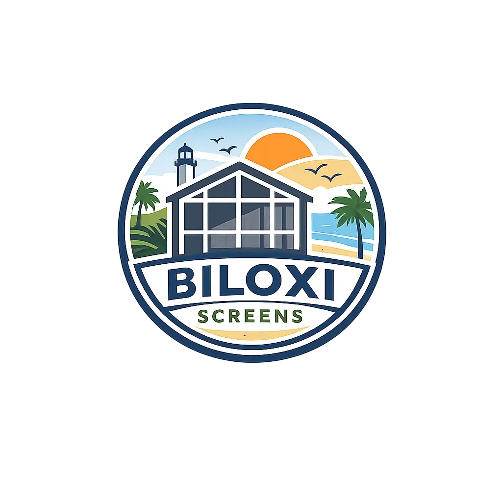 Biloxi Screens logo for pool and lanai enclosures in Biloxi, MS